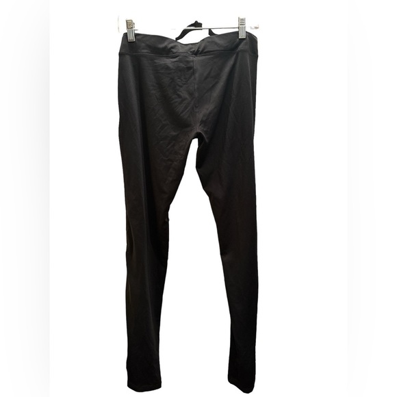 Adidas W  Mid Flare Leggings BlkBlk  Sz14 Excellent inseam 30 Elastic&Drawstring - Picture 2 of 4